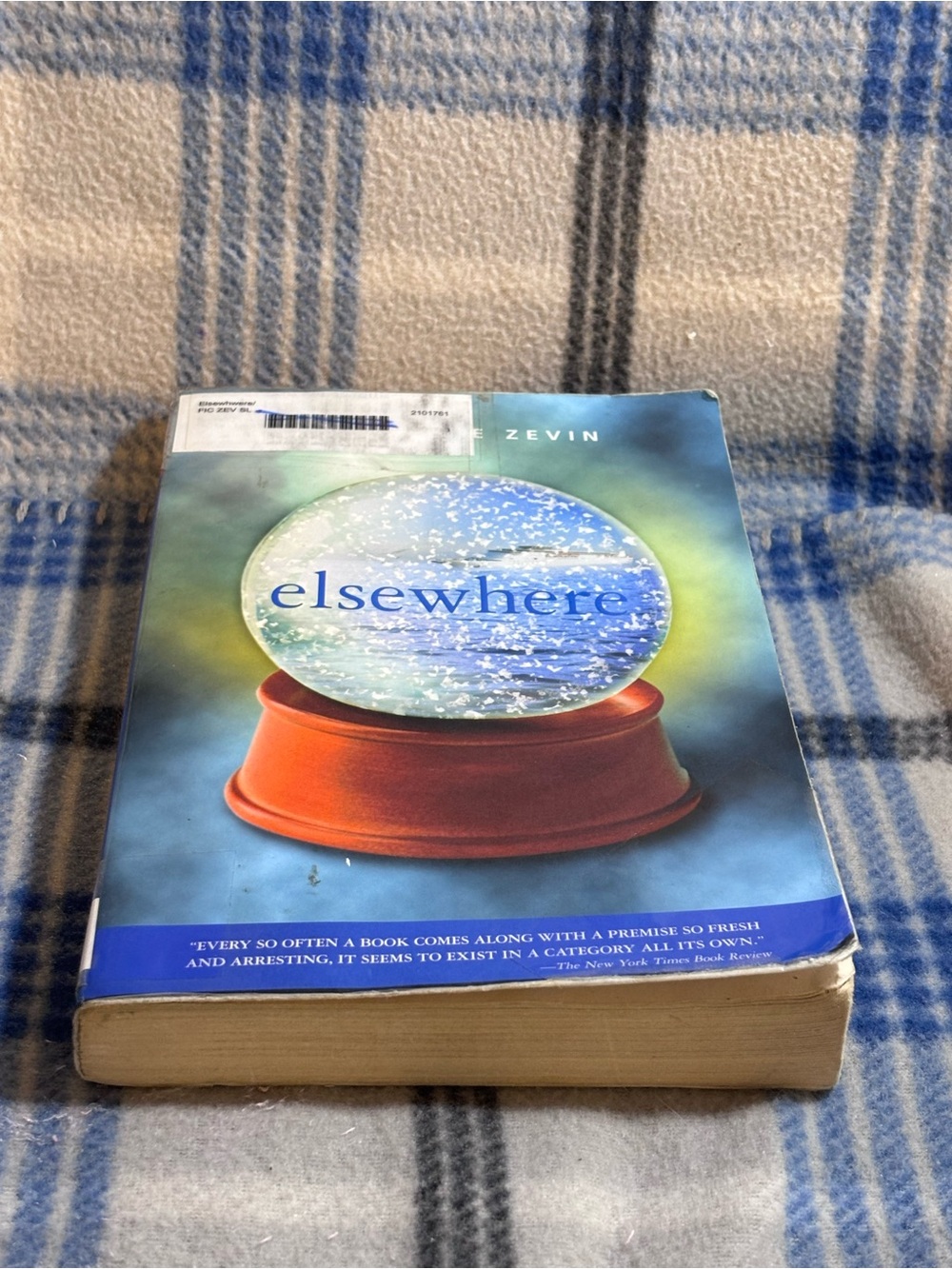 Elsewhere Decorative Snow Globe Book Cover - library withdrawn